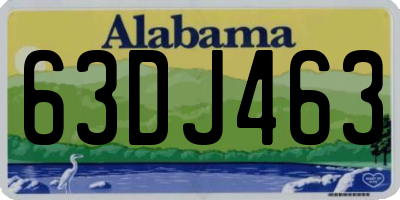 AL license plate 63DJ463