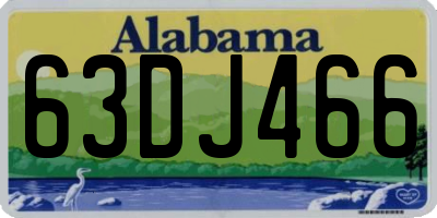 AL license plate 63DJ466