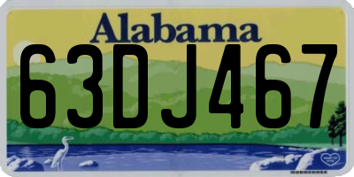 AL license plate 63DJ467