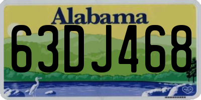 AL license plate 63DJ468