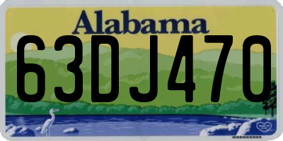 AL license plate 63DJ470