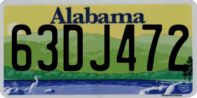 AL license plate 63DJ472