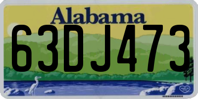 AL license plate 63DJ473