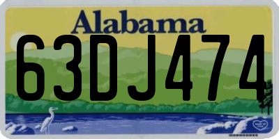 AL license plate 63DJ474