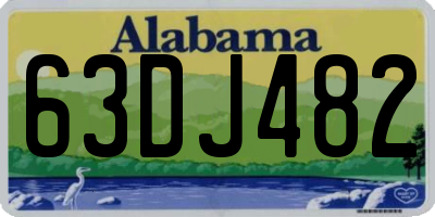 AL license plate 63DJ482