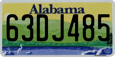 AL license plate 63DJ485