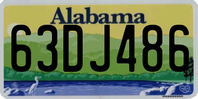 AL license plate 63DJ486