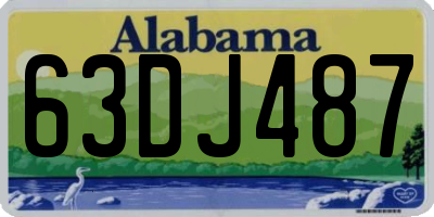 AL license plate 63DJ487