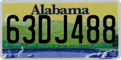 AL license plate 63DJ488