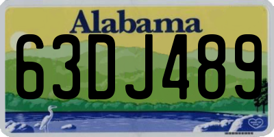 AL license plate 63DJ489