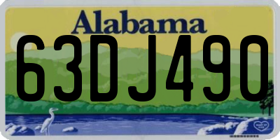 AL license plate 63DJ490