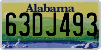 AL license plate 63DJ493