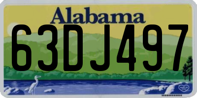 AL license plate 63DJ497