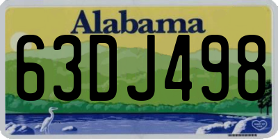 AL license plate 63DJ498