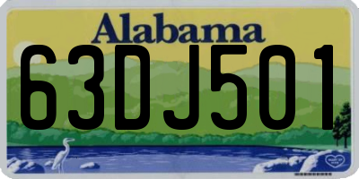 AL license plate 63DJ501