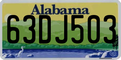 AL license plate 63DJ503