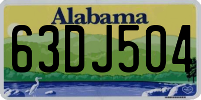 AL license plate 63DJ504