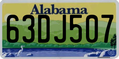 AL license plate 63DJ507