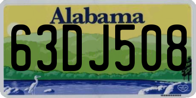 AL license plate 63DJ508