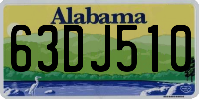 AL license plate 63DJ510