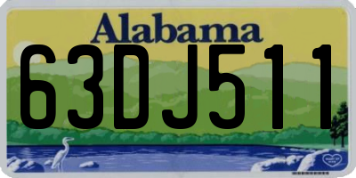 AL license plate 63DJ511