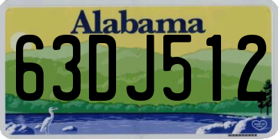 AL license plate 63DJ512