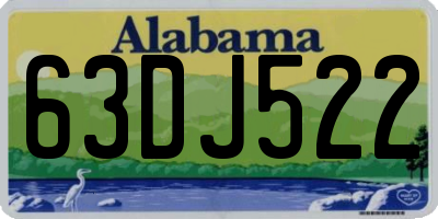 AL license plate 63DJ522