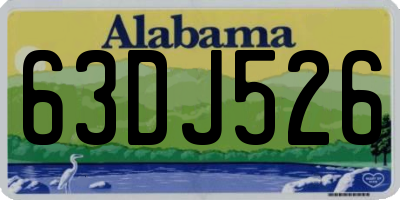 AL license plate 63DJ526