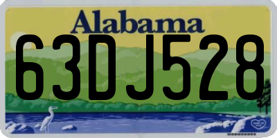 AL license plate 63DJ528