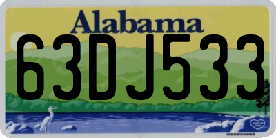 AL license plate 63DJ533