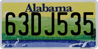 AL license plate 63DJ535