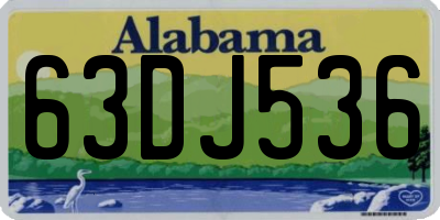 AL license plate 63DJ536