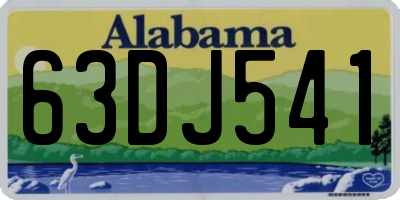 AL license plate 63DJ541