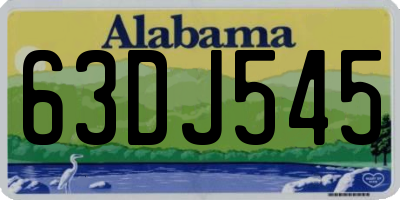 AL license plate 63DJ545