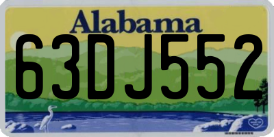 AL license plate 63DJ552