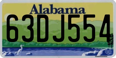 AL license plate 63DJ554