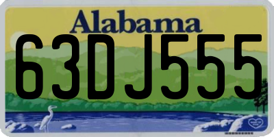 AL license plate 63DJ555