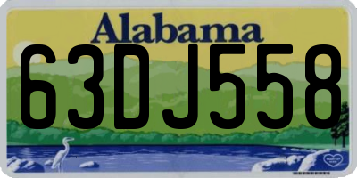 AL license plate 63DJ558