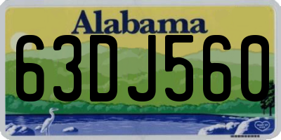 AL license plate 63DJ560