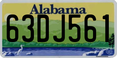 AL license plate 63DJ561