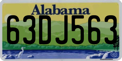 AL license plate 63DJ563