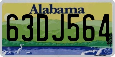 AL license plate 63DJ564