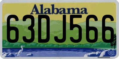 AL license plate 63DJ566