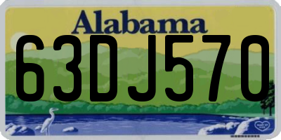 AL license plate 63DJ570