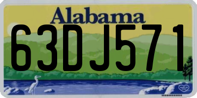AL license plate 63DJ571