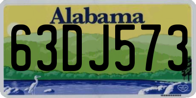 AL license plate 63DJ573