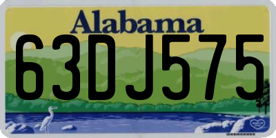 AL license plate 63DJ575