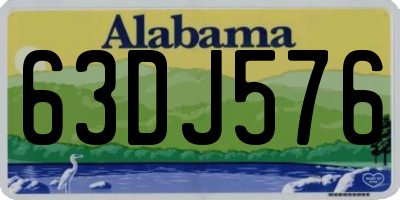 AL license plate 63DJ576