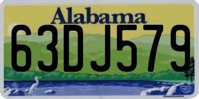 AL license plate 63DJ579