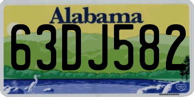 AL license plate 63DJ582
